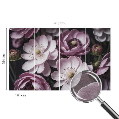 Høj kvalitet fototapet Blomsteragtig elegance