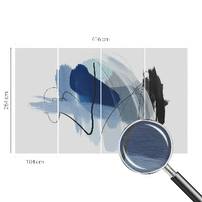 Non-woven fototapet med farverige abstrakte motiver