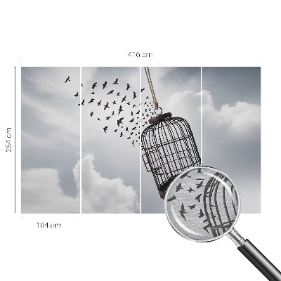 Tapet væg Flyvende fugle