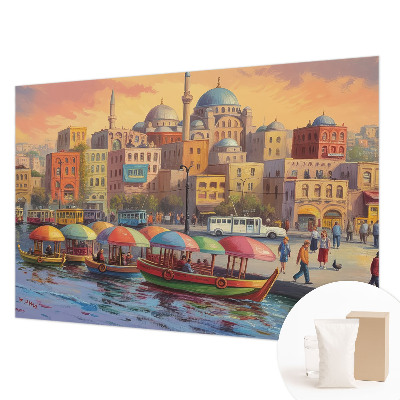 Fototapet stue Bykyst