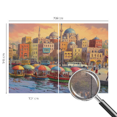 Fototapet stue Bykyst