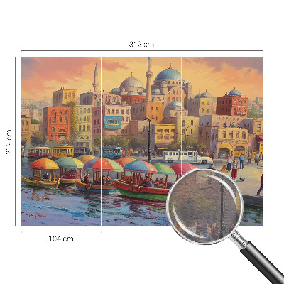 Fototapet stue Bykyst