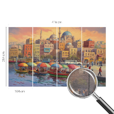 Fototapet stue Bykyst