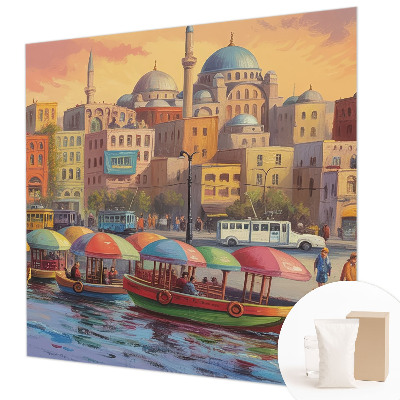 Fototapet stue Bykyst