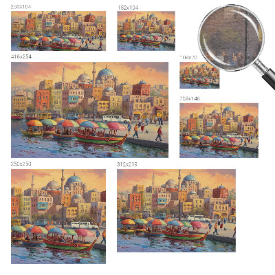 Fototapet stue Bykyst