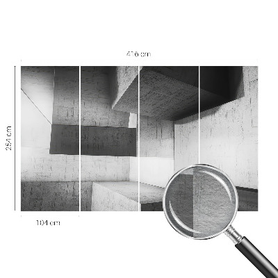Fototapet børneværelse med geometriske skulpturer