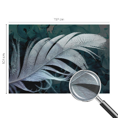 Fotovæg soveværelse Æterisk fjer