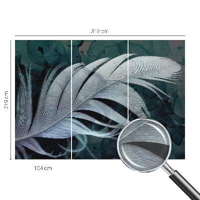 Fotovæg soveværelse Æterisk fjer