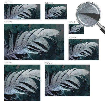 Fotovæg soveværelse Æterisk fjer