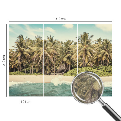 Høj kvalitet fototapet med motiv af en tropisk strand