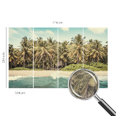 Høj kvalitet fototapet med motiv af en tropisk strand