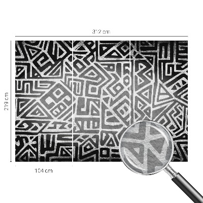 Non-woven fototapet med et geometrisk labyrintmotiv