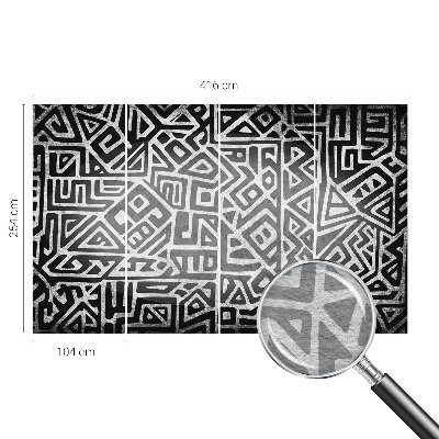 Non-woven fototapet med et geometrisk labyrintmotiv