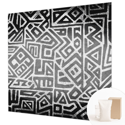 Non-woven fototapet med et geometrisk labyrintmotiv