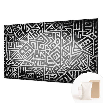 Non-woven fototapet med et geometrisk labyrintmotiv
