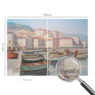 Fotovæg Havn ved havet