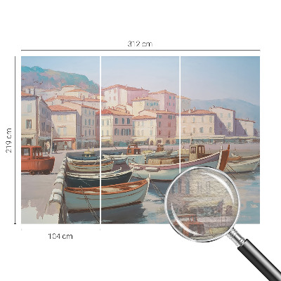 Fotovæg Havn ved havet