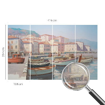 Fotovæg Havn ved havet