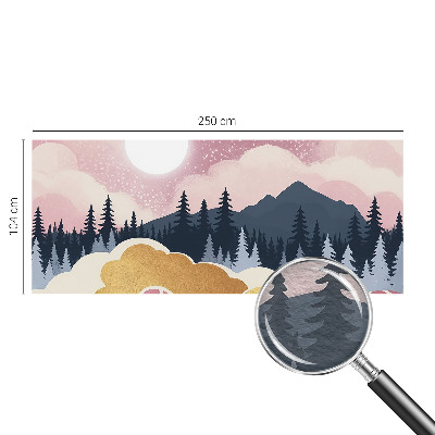 Væg tapet Lyserød solnedgang