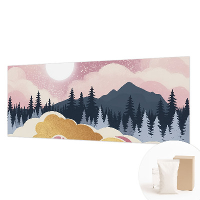 Væg tapet Lyserød solnedgang