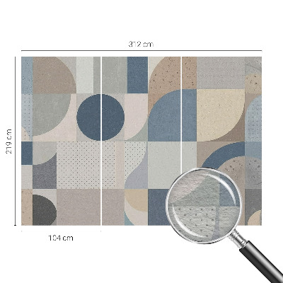 Fototapet efter mål med geometrisk mosaik