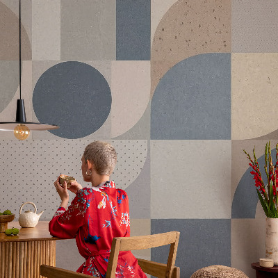 Fototapet efter mål med geometrisk mosaik