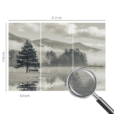 Modern fototapet med et romantisk landskab