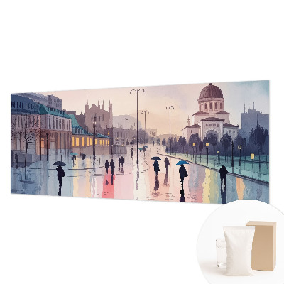 Stor fototapet En regnfuld gåtur