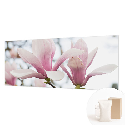 3D fototapet med motiv af magnoliablomster