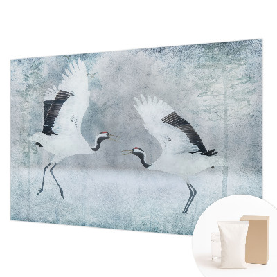 Non-woven fototapet med et motiv af harmoniske kraner
