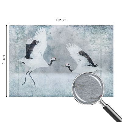 Non-woven fototapet med et motiv af harmoniske kraner