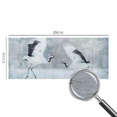 Non-woven fototapet med et motiv af harmoniske kraner