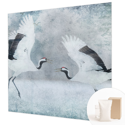 Non-woven fototapet med et motiv af harmoniske kraner