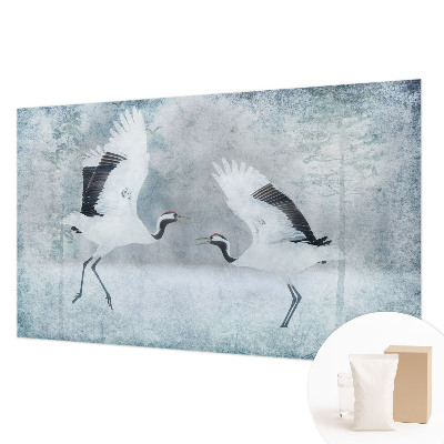 Non-woven fototapet med et motiv af harmoniske kraner