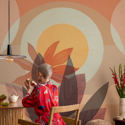 Fototapet stue Blomsterabstraktion