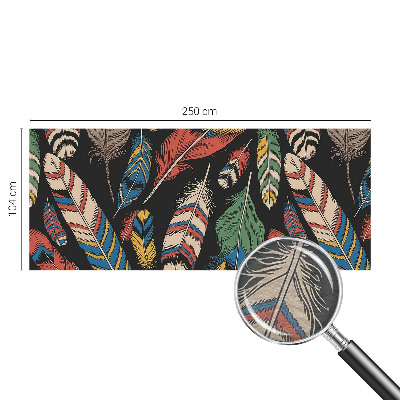 Tapet væg Farverige fjer