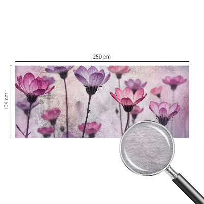 Fotovæg stue Pastelblomster