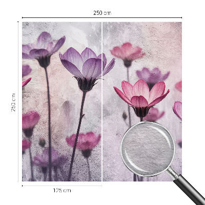 Fotovæg stue Pastelblomster