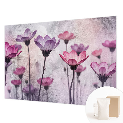 Fotovæg stue Pastelblomster