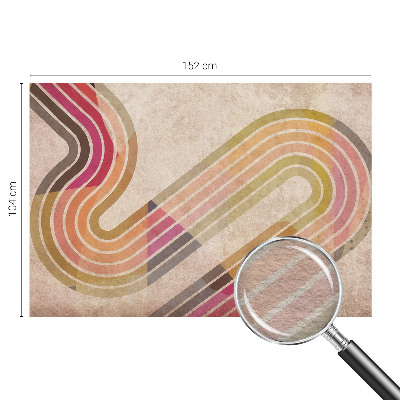 Fototapet efter mål med geometriske linjer