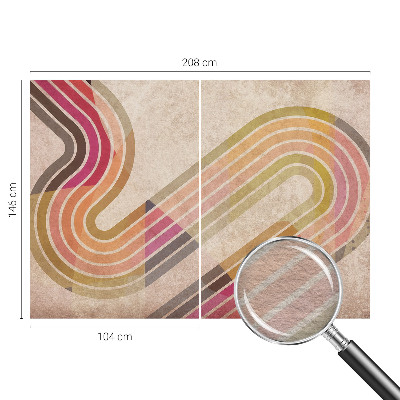 Fototapet efter mål med geometriske linjer