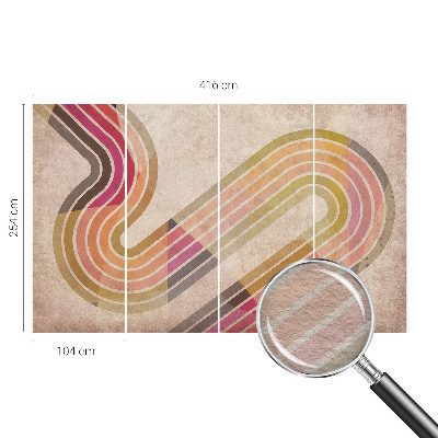 Fototapet efter mål med geometriske linjer