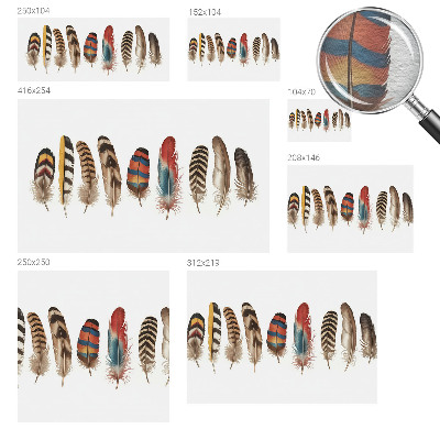 Fototapet på mål Farverige fjer