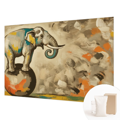 Fototapet med et abstrakt motiv af en elefant