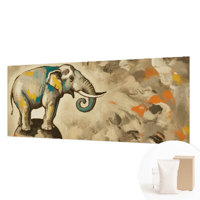 Fototapet med et abstrakt motiv af en elefant