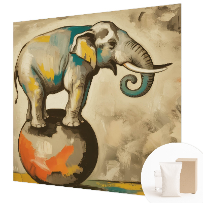 Fototapet med et abstrakt motiv af en elefant