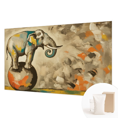 Fototapet med et abstrakt motiv af en elefant