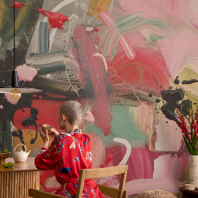 Vlies fototapet Farverigt kaos