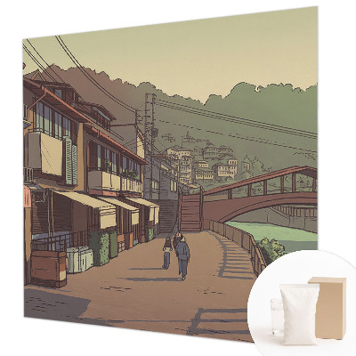 Non-woven fototapet Pastellandskab