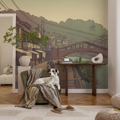 Non-woven fototapet Pastellandskab